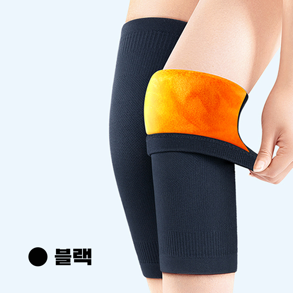 핏메이트 킵웜 기모 벨벳 무릎 워머 레그 워머(1 세트-2P) 보호대 겨울 방한 양말 - 상품 이미지