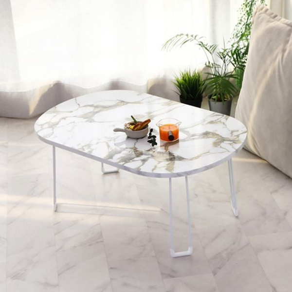 1인용 접이식 좌식 테이블 다용도 거실 좌식 테이블 타원형 밥상