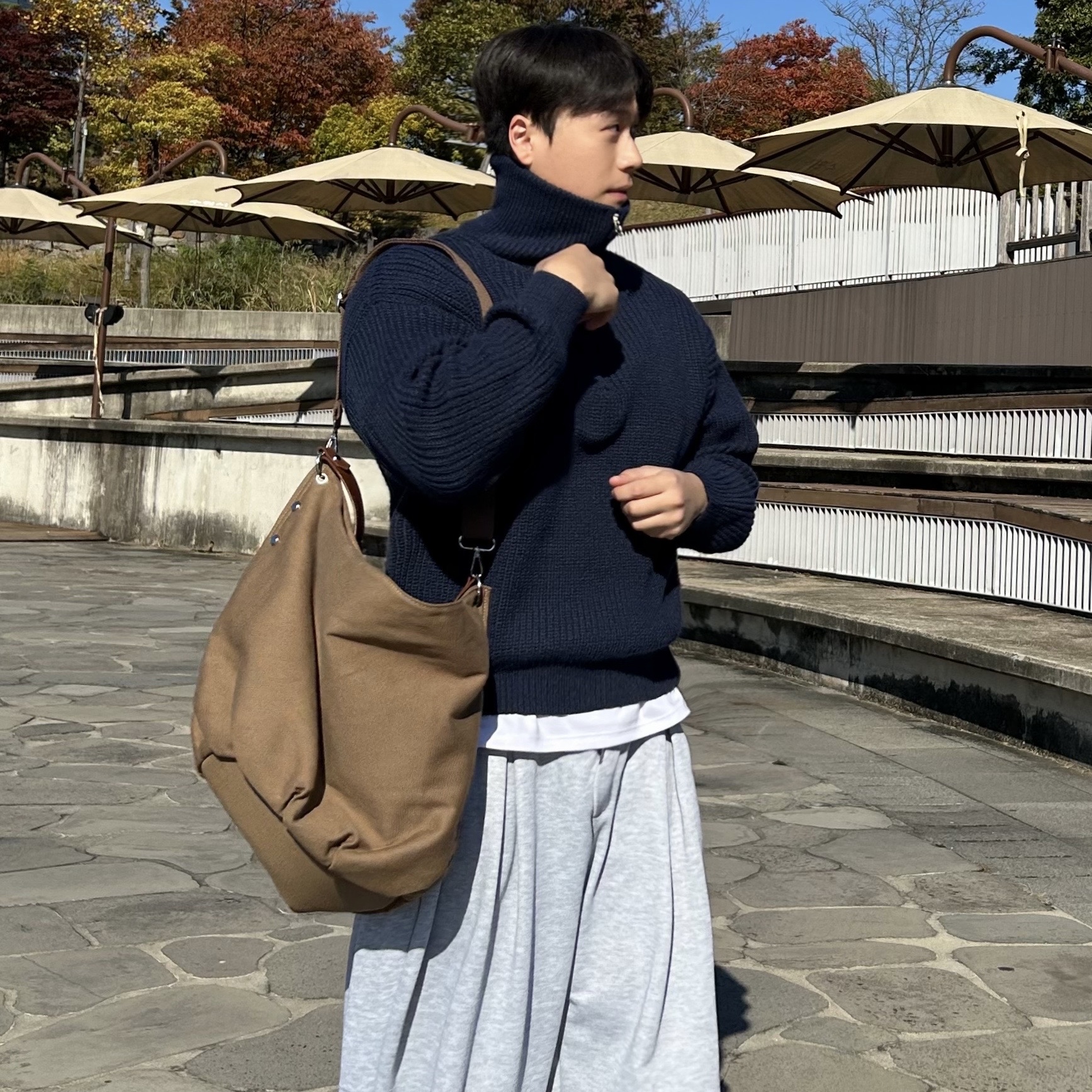 1+1 하프집업맨투맨 반집업맨투맨 카라맨투맨 - 상세 이미지 2