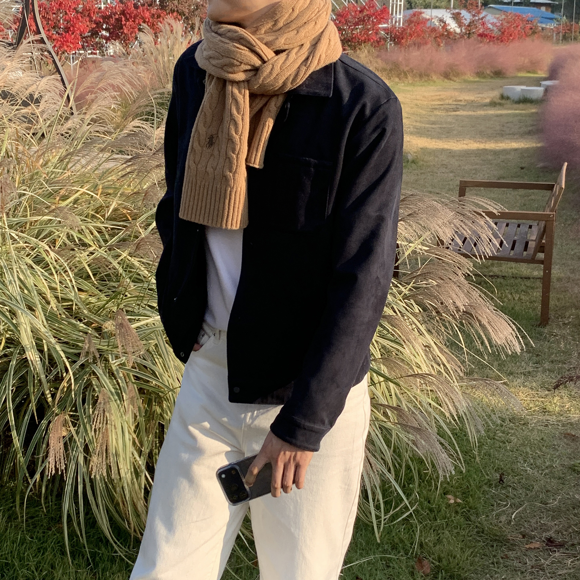 [백화점] 폴로 목도리 랄프로렌 울 머플러 여자 남자 커플 선물박스