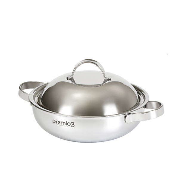 키친아트 스텐304 인덕션 전골냄비 통3중 프리미엄 찌개냄비 24cm - 상품 이미지