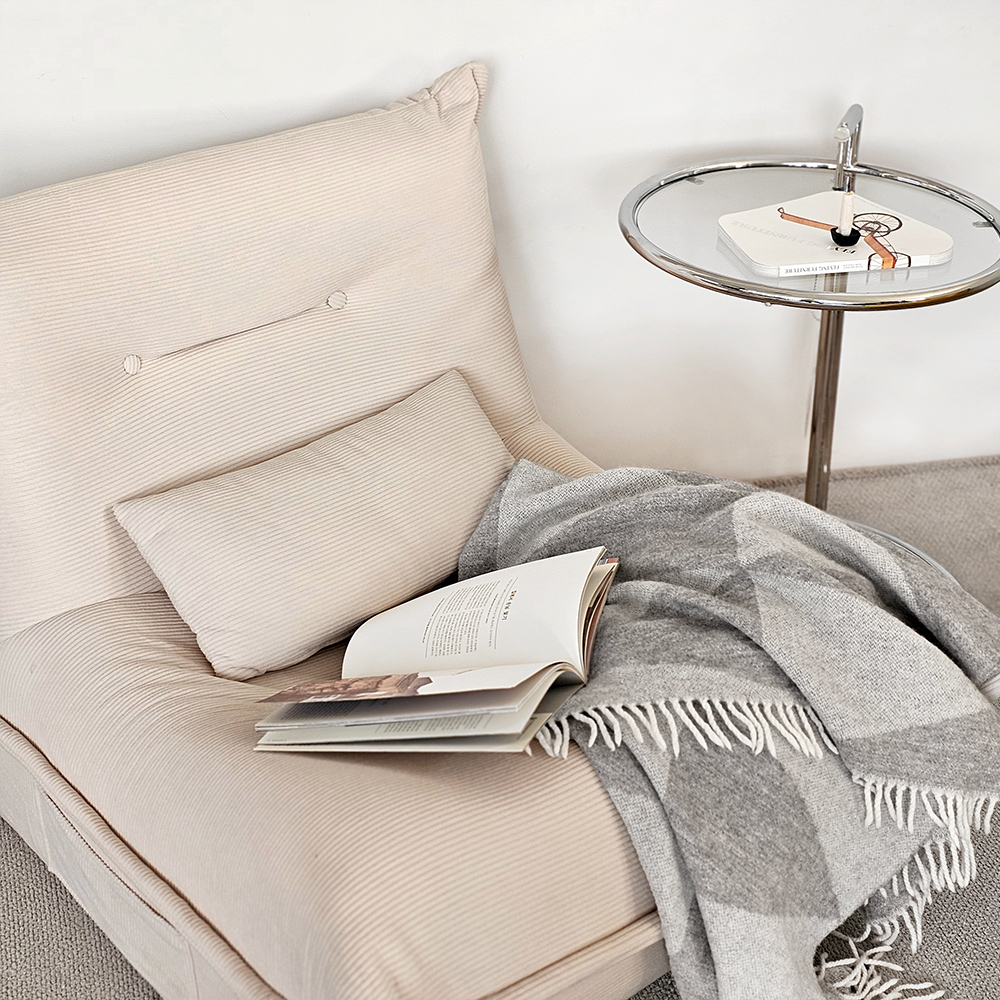 로포텐 아톰 패브릭 좌식 압축 소파 따뜻한 옐로, 1인용