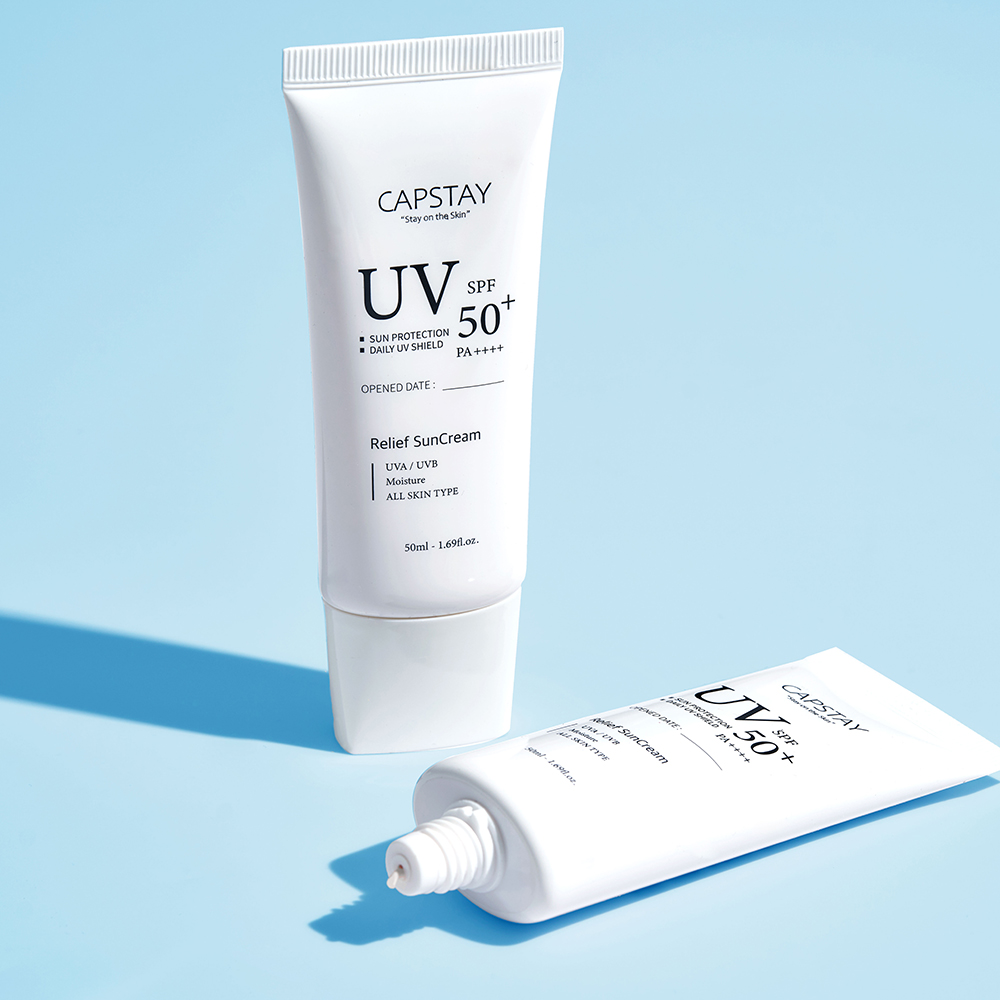 [1+1] 캡스테이 톤업 선크림 / 눈시림 없는 촉촉한 수분 선크림 50ml, 2개 - 상세 이미지 2