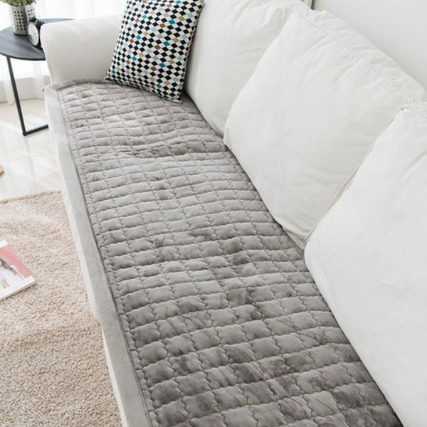 따뜻한 겨울 소파 패드 밍크 소파 패드 극세사 5mm 3인용