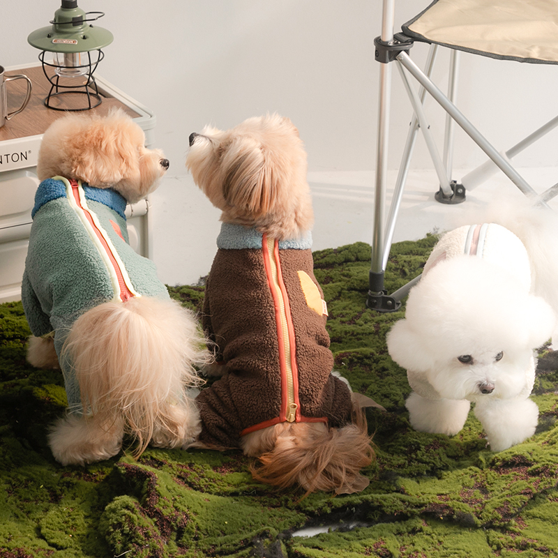 바잇미 강아지후리스 바람막이 강아지플리스 점퍼 잠바