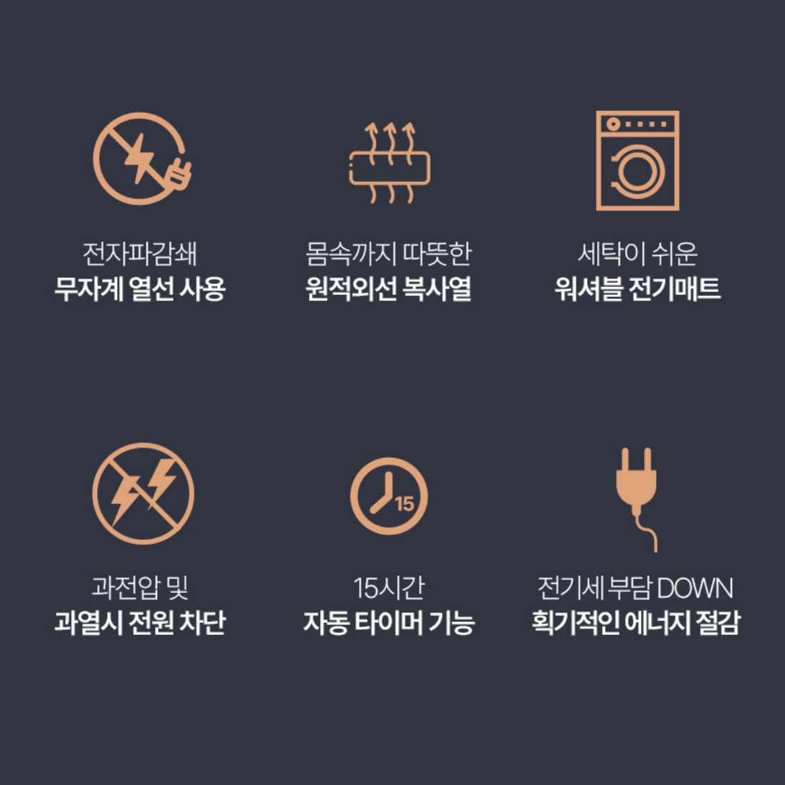 빨아쓰는전기요 캠핑용 온열 매트 전자파없는 전기장판