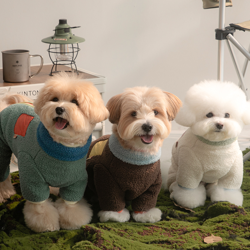 바잇미 강아지후리스 바람막이 강아지플리스 점퍼 잠바