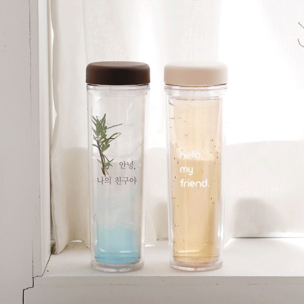 국내생산 주문 제작 이중 베이직 보틀 300ml DD-09908 블랙 - 메인 이미지