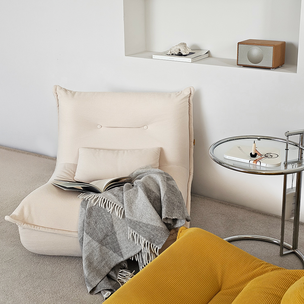 로포텐 아톰 패브릭 좌식 압축 소파 따뜻한 옐로, 1인용