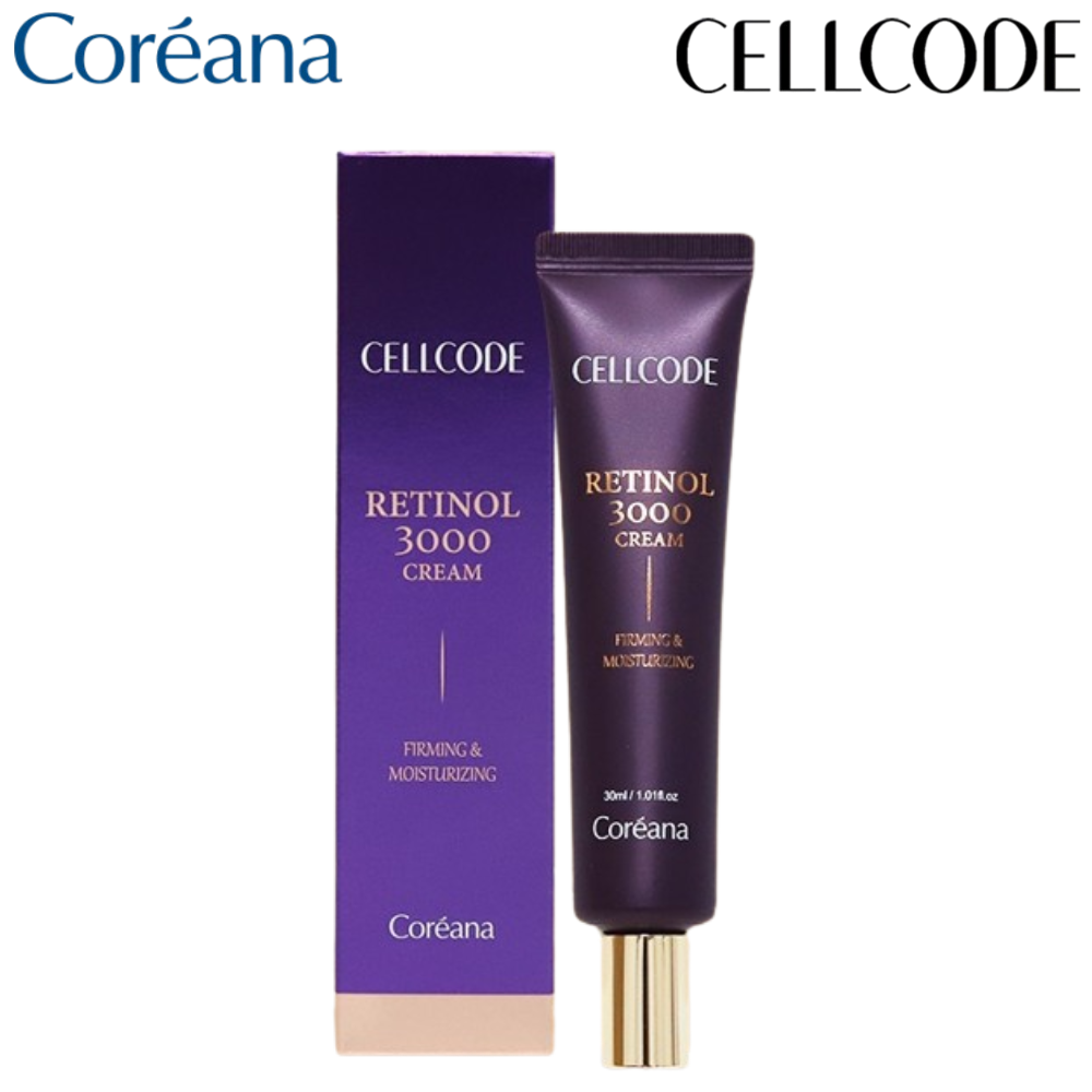 코리아나 셀코드 고함량 레티놀 3000 크림 30ml 1개 이마 눈가 팔자 목 주름 탄력 - 메인 이미지