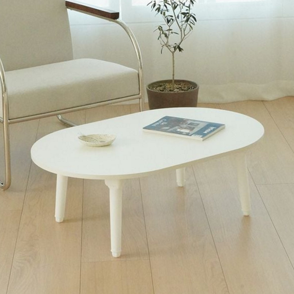 타원형 접이식 좌식 테이블 소파 좌식 거실 테이블 자취방 원룸