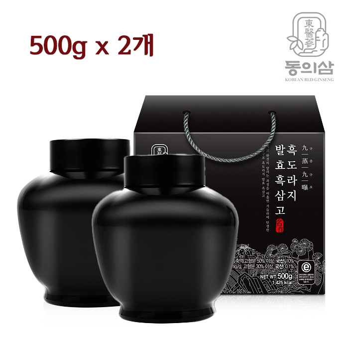 동의삼 구증구포 흙도라지청 발효흑삼고 진액고 흑도라지청 500g - 상품 이미지