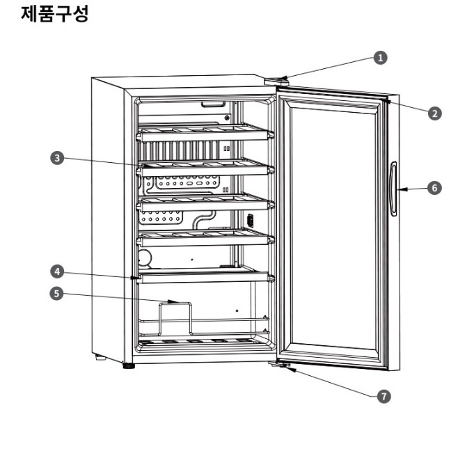 가정용 소형와인셀러 24병보관 미니 와인냉장고 냉장쇼케이스 이미지 7