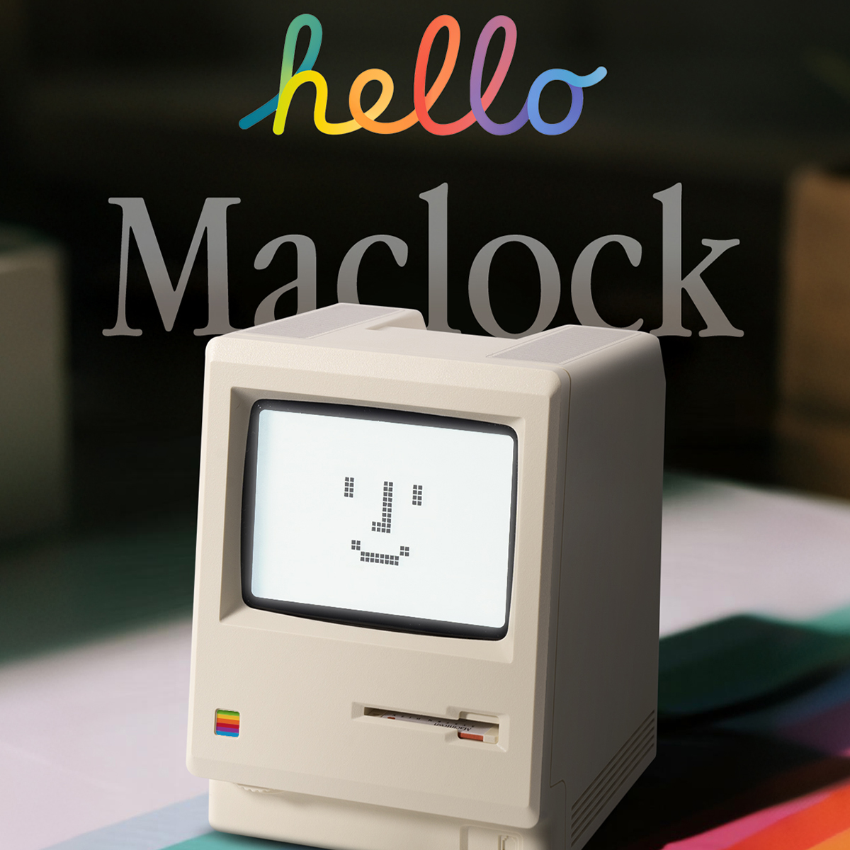 Maclock 레트로 디자인 탁상시계 미니멀 알람시계 맥클럭 - 상세 이미지 5