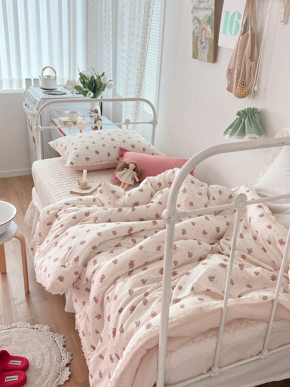 프리미엄 로즈베일리 쁘띠토숀 모달100 사계절 차렵이불 3종 풀세트 10%