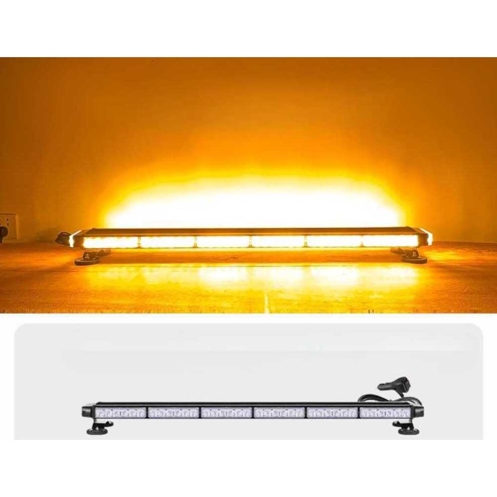 LED 경광등 차량 비상용 충전식 자석 거치 라이트 스위치 6셀 + 레드/블루 96cm - 상세 이미지 3