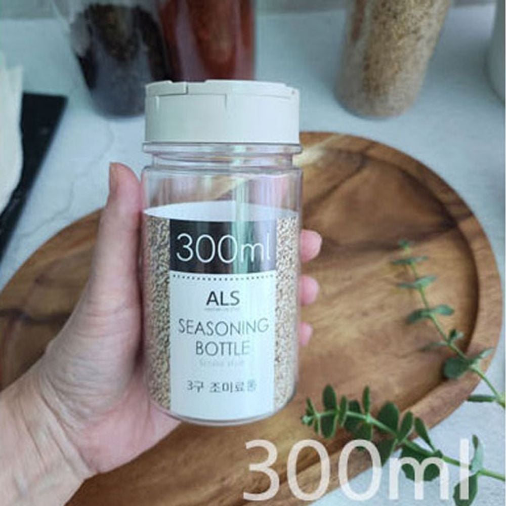 투명 양조절 3구 조미료통 300ml 양념 후리카케 소분 - 메인 이미지