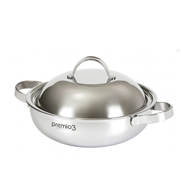 키친아트 스텐304 인덕션 전골냄비 통3중 프리미엄 찌개냄비 33cm - 상품 이미지