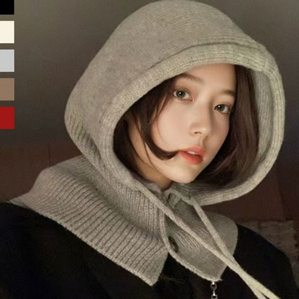 버튼 여성 바라클라바 후드 바라클라바 여자 겨울 - 메인 이미지