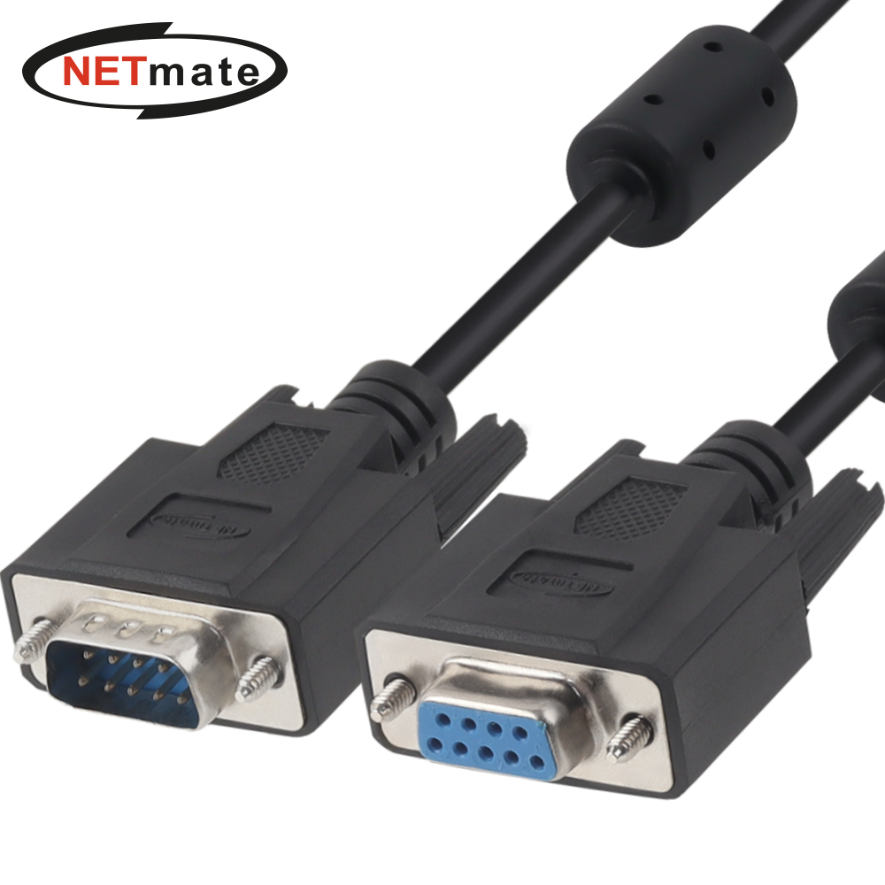 강원전자 넷메이트 9핀 연장 M/F 케이블 10m (블랙) NMC-SMF100B - 메인 이미지