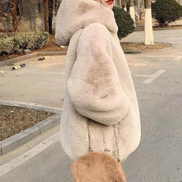 루즈핏 여성 후드 점퍼 데일리 여자퍼 아우터 겨울 집업 - 메인 이미지
