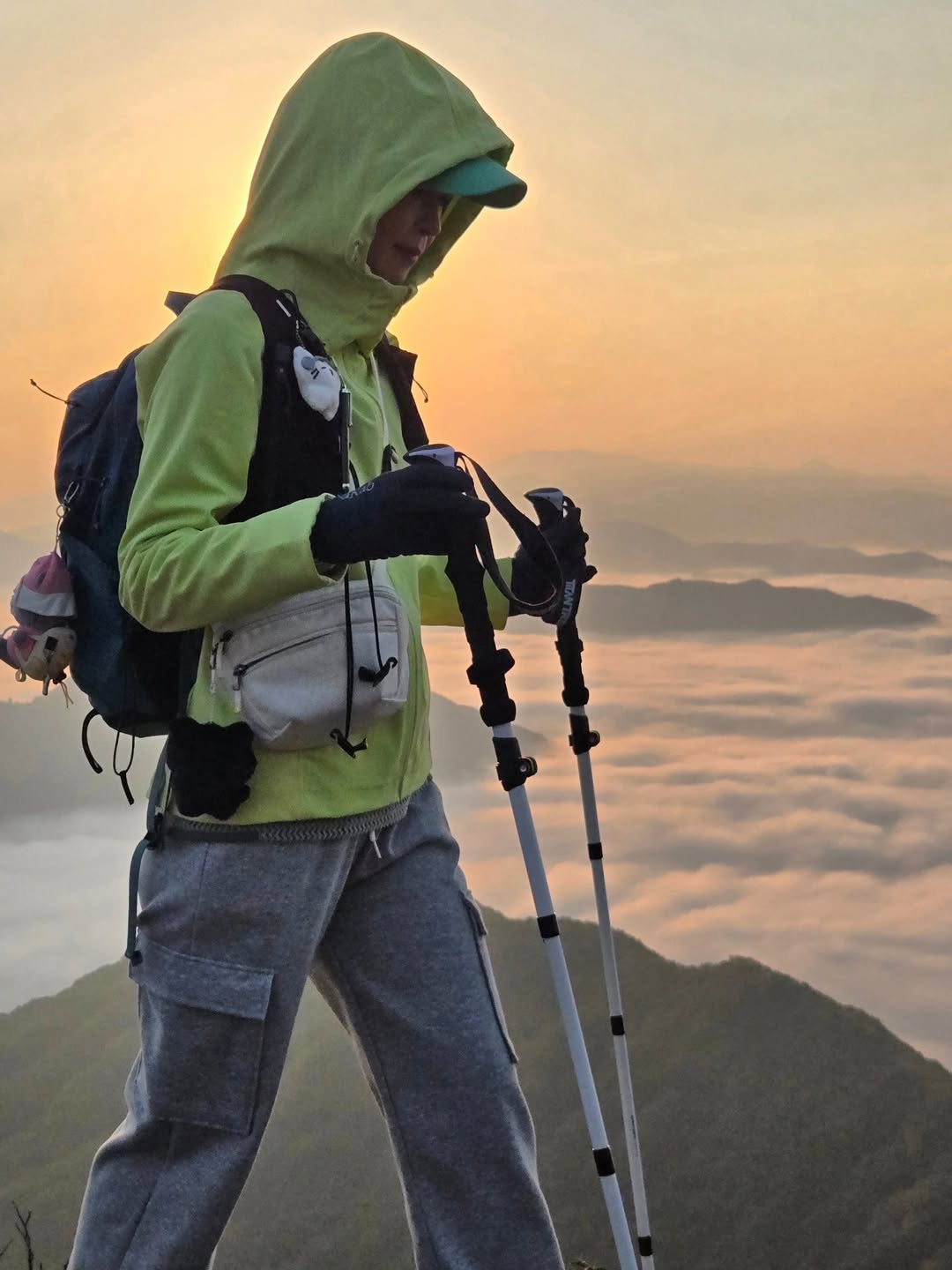 등산스틱 접이식 초경량 등산용지팡이 스틱 두랄루민 - 상세 이미지 2
