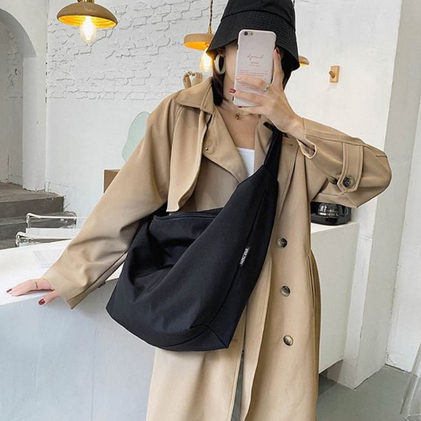 데일리 여자 호보백 넉넉한 여자 보부상 가방 나일론 직장인 - 메인 이미지