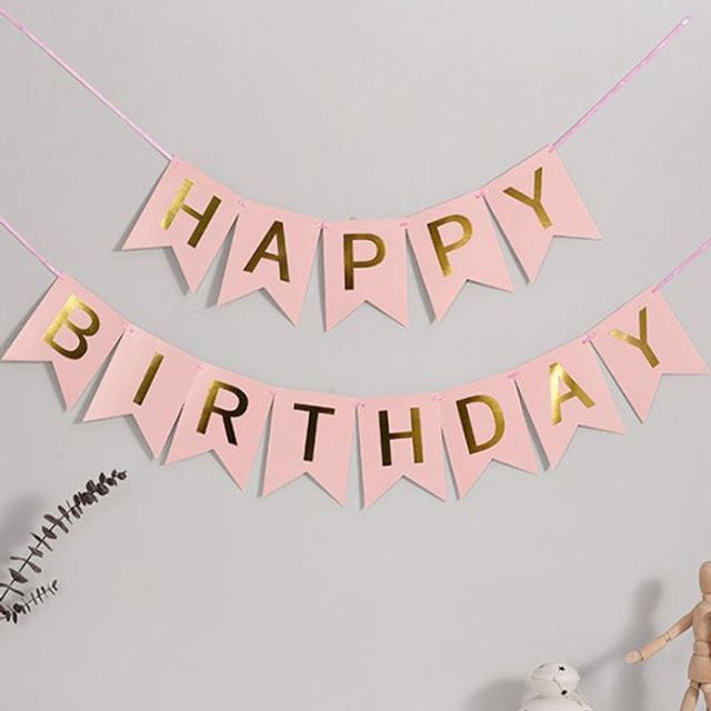 생일 축하 파티 가랜드 이벤트 용품 데코소품 블랙1p - 메인 이미지