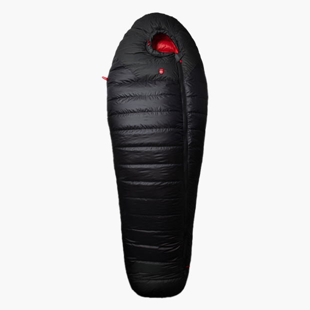 파작 코어 950 경량 백패킹 다운 침낭 숏, 블랙/레드 - 메인 이미지