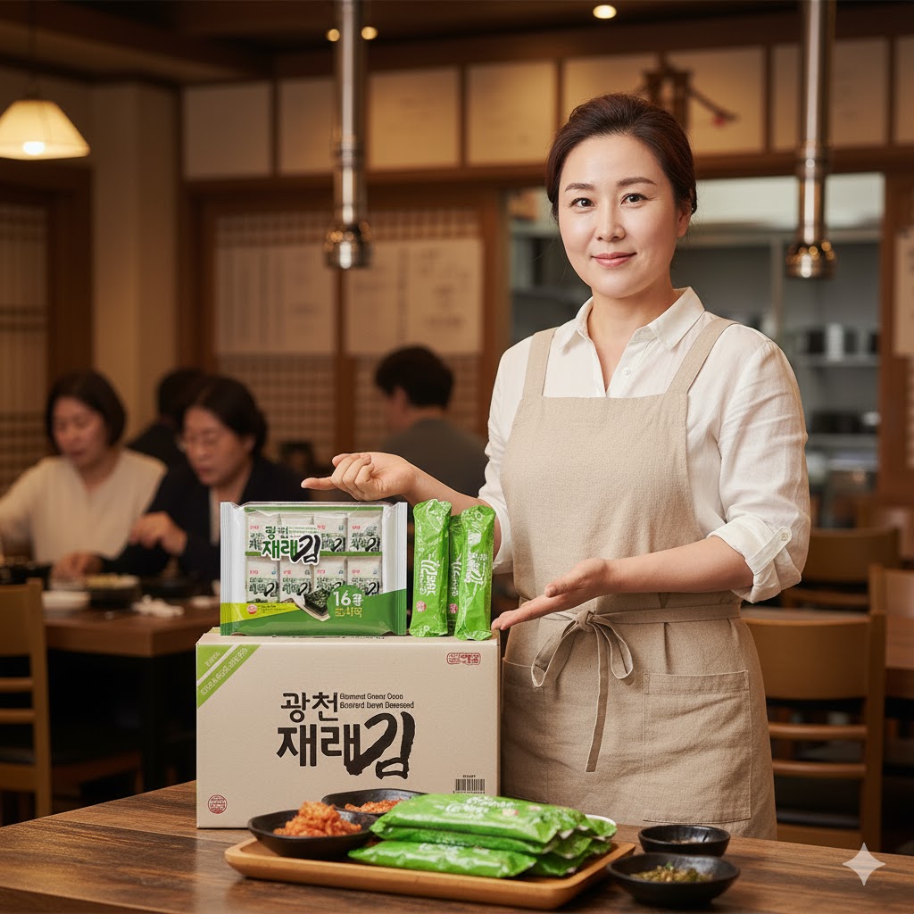 삼육김 광천재래김 4g 128개 1박스 도시락 식탁 파래 가정용 업소 식당식자재 도매가 - 상세 이미지 4