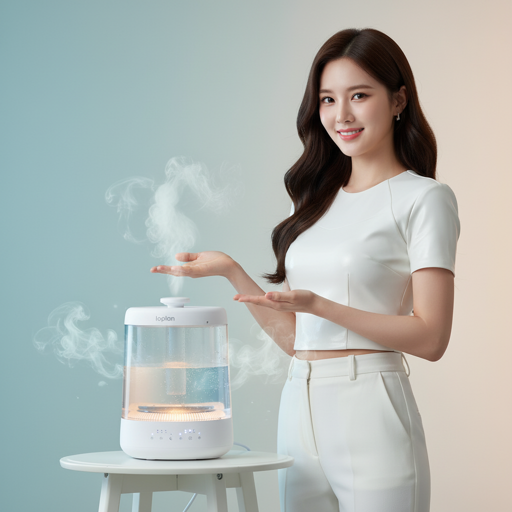 소형 스텐 가열식 가습기 화이트 사무실 온열 가습기 신생아 가습기