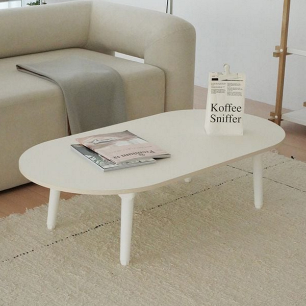 타원형 타원 좌식 테이블 모던 좌식 거실 테이블 접이식 밥상