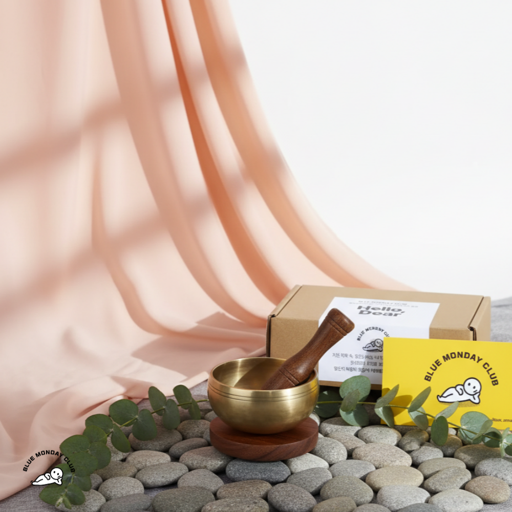 블루먼데이클럽 힐링 명상 미니 싱잉볼 기프트세트 4cm 이미지 2