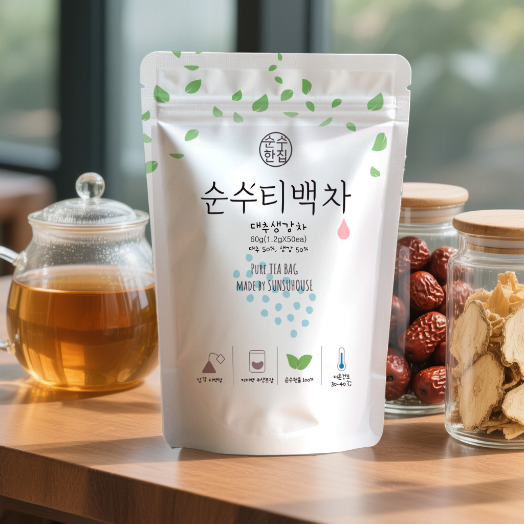 순수한집 국산 대추생강차 티백 50개입 - 상품 이미지
