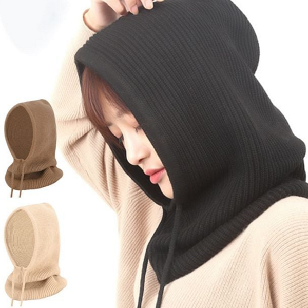 따뜻한 바라클라바 골지 겨울 후드 워머 보온 여성 - 상품 이미지