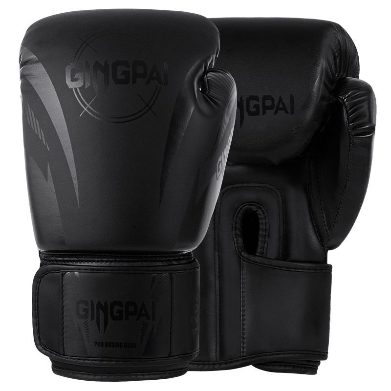 14온스글러브 MMA 벨크로 복싱글러브 장갑 킥복싱 배틀 퓨어 블랙 14온스 - 상품 이미지