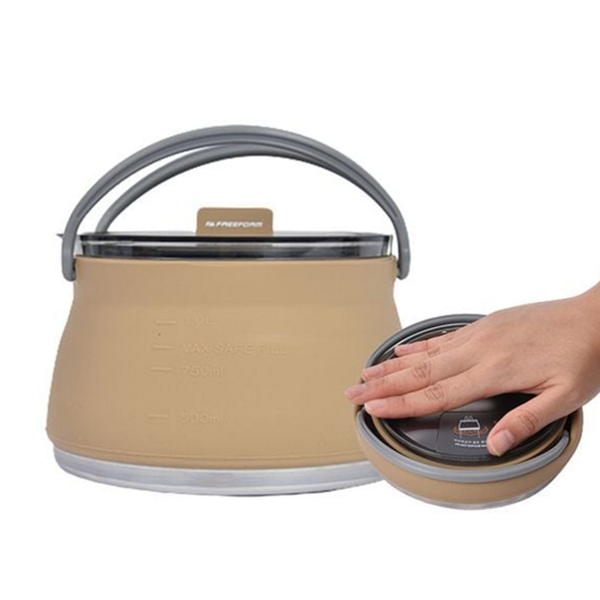 휴대용 접이식 실리콘 주전자 물끓이기 실리콘 접이식 주전자 캠핑 여행용