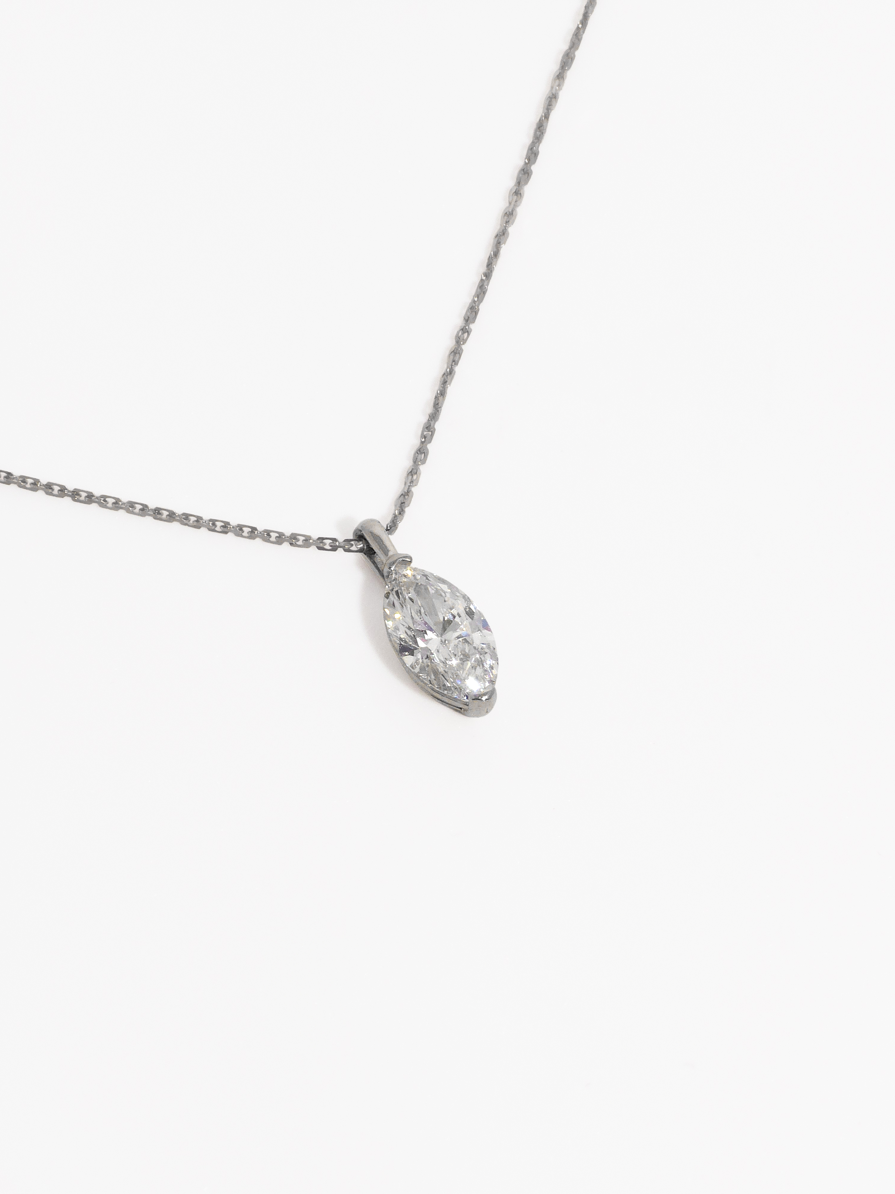 마퀴즈컷 랩다이아 펜던트 목걸이 IGI 랩다이아몬드 14k 18k - 상세 이미지 2