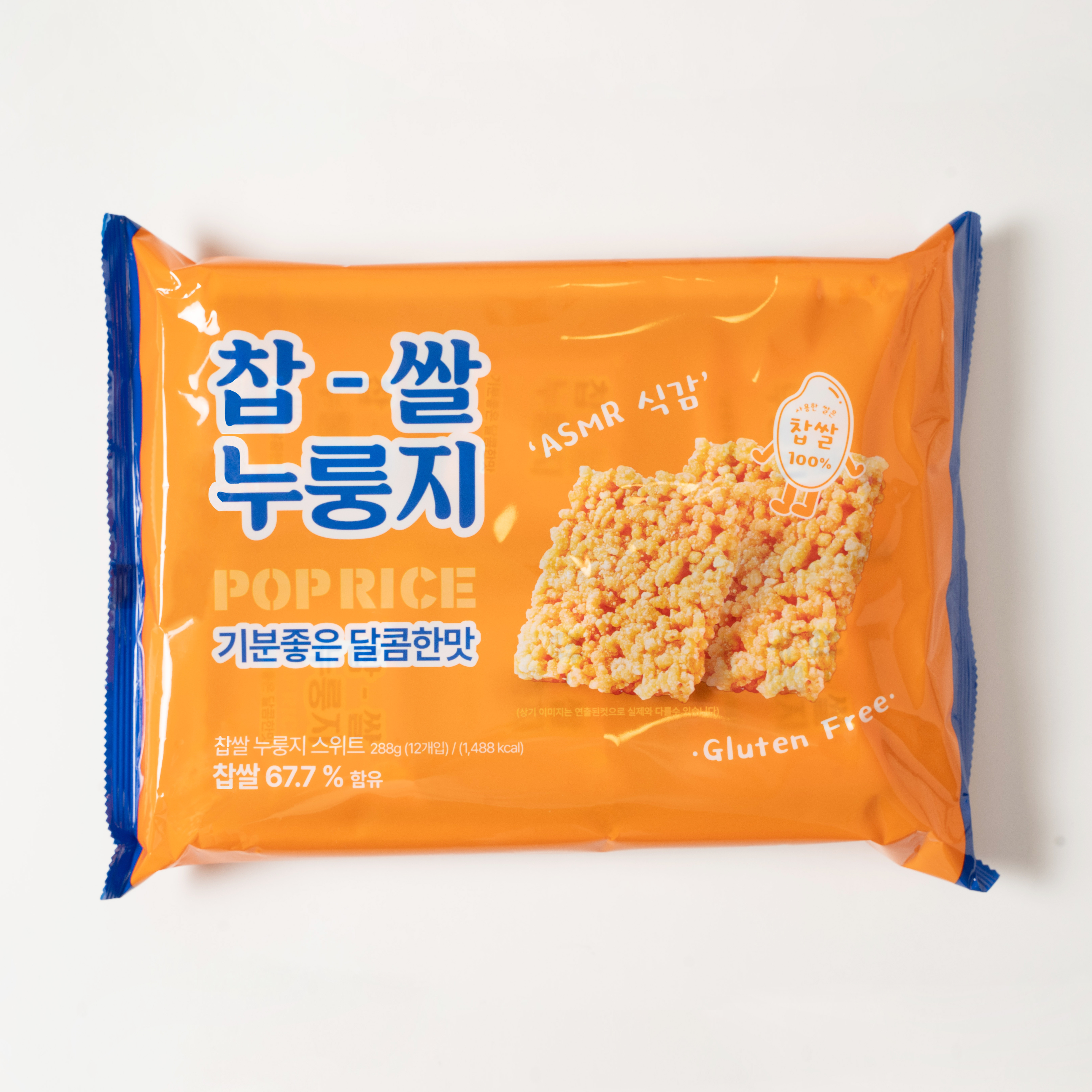 찹쌀 누룽지팝스낵 POP RICE 스위트, 288g, 20개 - 메인 이미지