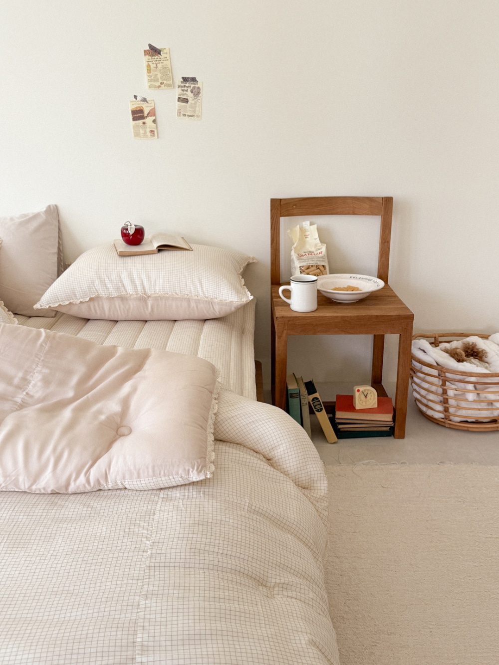 프리미엄 수수체크 쁘띠토숀 모달100 사계절 차렵이불 3종 풀세트 10%