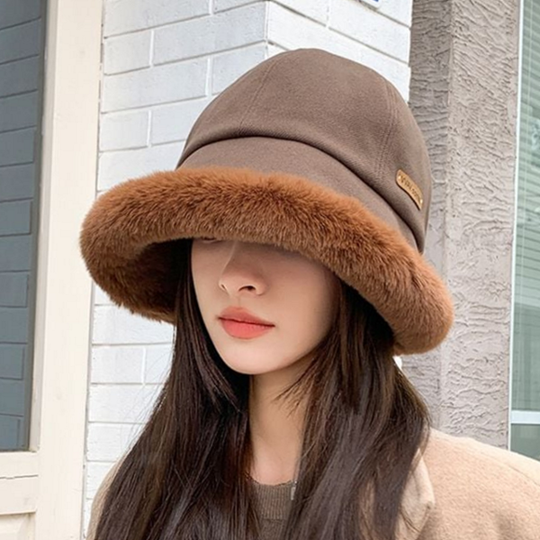 방한 여성 겨울 모자 버킷 여성 벙거지 모자 나들이 여자 - 메인 이미지