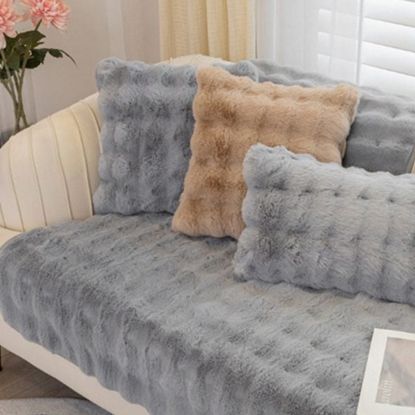 부드러운 겨울 소파 패드 극세사 밍크 소파 커버 따뜻한 논슬립