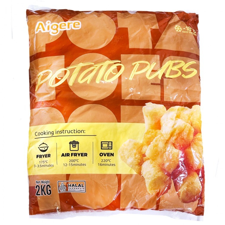 Aigere 테이터펍스 맛감자 감자튀김 2kg X 6개 - 상품 이미지