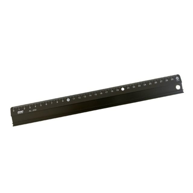 브레인 알루미늄 자 검정 30cm - 메인 이미지
