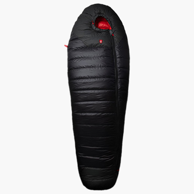 파작 코어 950 경량 백패킹 다운 침낭 롱, 블랙/레드 - 메인 이미지