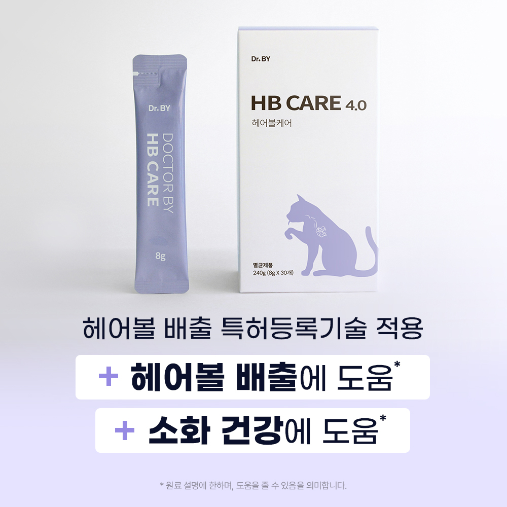 닥터바이 헤어볼케어 고양이 헤어볼 소화 영양제 30포, 1개