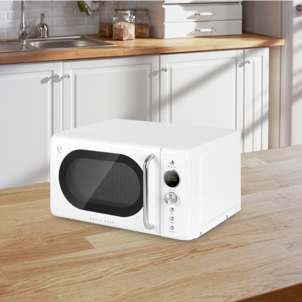 가정용 플랫타입 전자레인지 20L 레트로 디자인 무회전 전자레인지