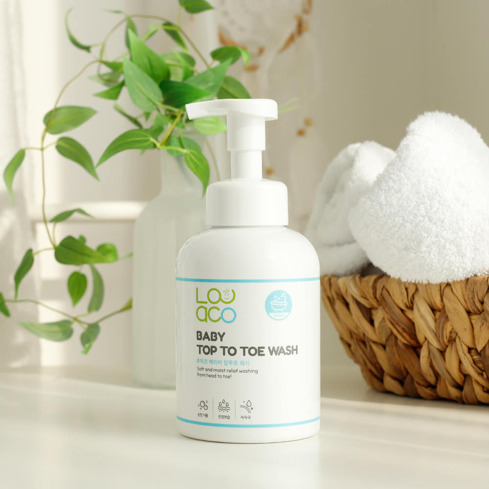 루아코 베이비 탑투토워시 아기 유아 바스샴푸 저자극 올인원 클렌저 500ml, 2개 - 상세 이미지 2