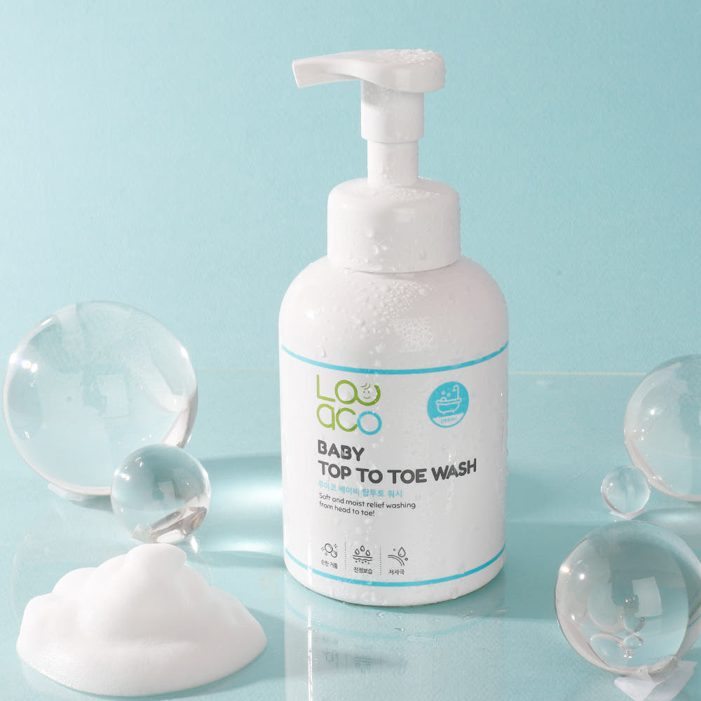 루아코 베이비 탑투토워시 아기 유아 바스샴푸 저자극 올인원 클렌저 500ml, 2개 - 상세 이미지 3