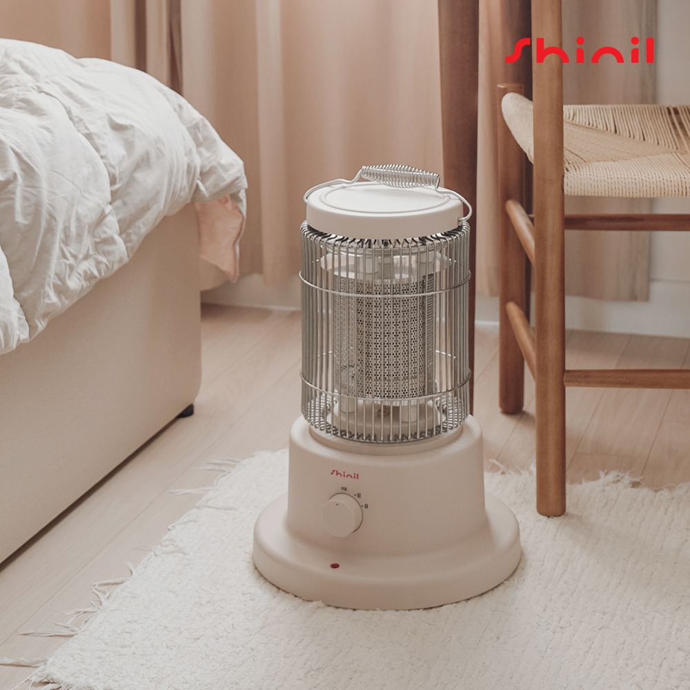 [26년형] 신일 오방난로 전기히터 적외선 원통형 가정용 사무실 업소용 전기난로 난방기 베이지 SEH-JM500R